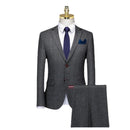 Western Style Three Piece Bridegroom Wedding Dress Korean Version Slim Fitting Autumn and Winter Grey Casual Suit Men's Suit