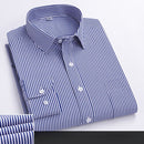 Autumn Long Sleeved Shirt Men's Striped Business and Casual Work Shirt Men's Middle-aged and Young Work Clothes, Work Clothes