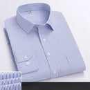 Autumn Long Sleeved Shirt Men's Striped Business and Casual Work Shirt Men's Middle-aged and Young Work Clothes Work Clothes