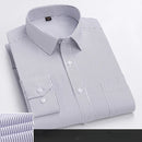 Autumn Long Sleeved Shirt Men's Striped Business and Casual Work Shirt Men's Middle-aged and Young Work Clothes Work Clothes