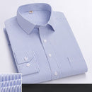 Autumn Long Sleeved Shirt Men's Striped Business and Casual Work Shirt Men's Middle-aged and Young Work Clothes, Work Clothes