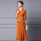 Autumn New Dress Formal Occasion Suit Collar Studded Diamond Waist Show Slim and Long Fishtail Dress