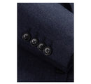 Customized Wool Suit Men's Bridegroom Wedding Dress Business Casual Navy Blue Suit