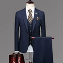 Elegant and Elegant Business Office Slim Fit Set Wedding Groom Wedding Banquet Dress Three Piece Set