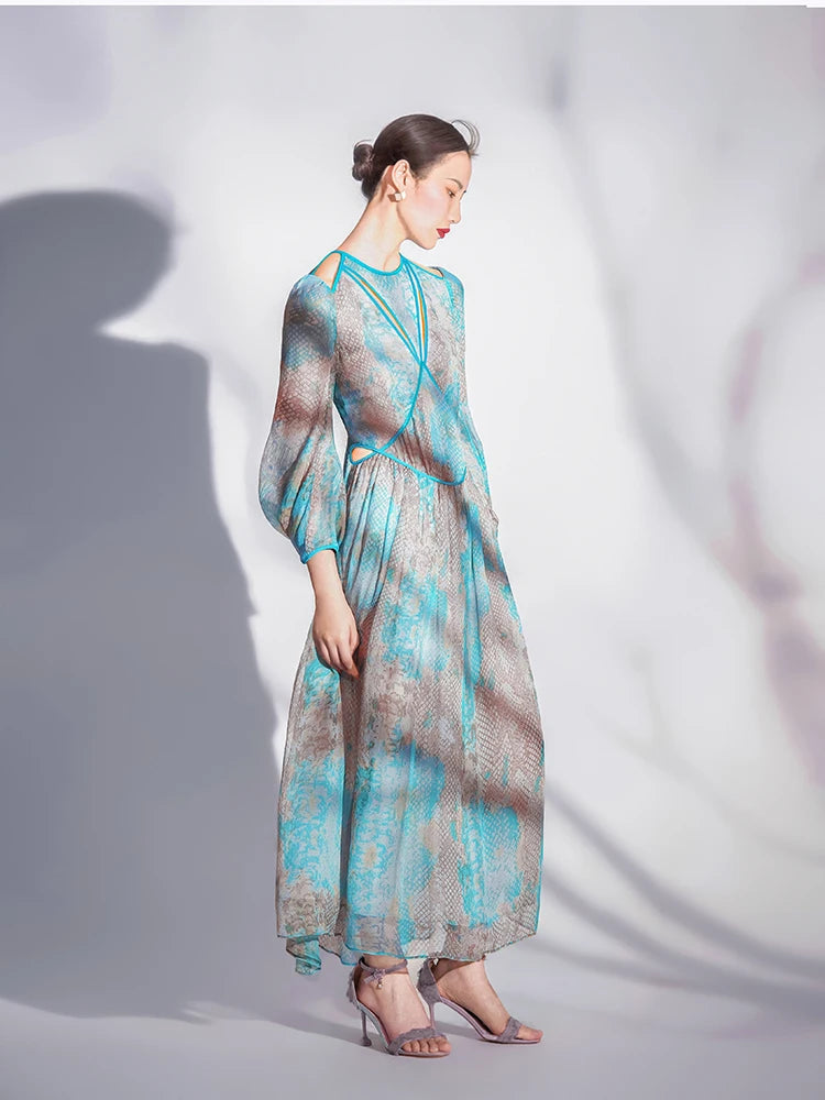 Fragmented Flower Dress French Retro Luxury Holiday Lantern Sleeves F Shenzhen Stephanie Apparel Ltd. Shenzhen Tailor Fragmented Flower Dress French Retro Luxury Holiday Lantern Sleeves F Shenzhen Stephanie Apparel Ltd. Shenzhen Tailor