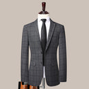 Men's English Style Elegant Casual Senior Simple Business Wedding Gentleman Set Two Pieces