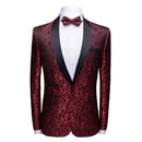 High Quality Men's Suit Jacket with One Button Slim Fitting Stage Singer Men's Fashionable Formal Tuxedo