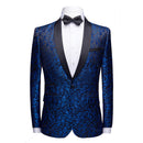 High Quality Men's Suit Jacket with One Button Slim Fitting Stage Singer Men's Fashionable Formal Tuxedo