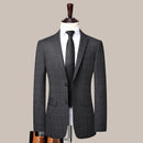 Men's English Style Elegant Casual Senior Simple Business Wedding Gentleman Set Two Pieces