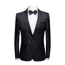 High Quality Men's Suit Jacket with One Button Slim Fitting Stage Singer Men's Fashionable Formal Tuxedo