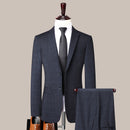 Men's English Style Elegant Casual Senior Simple Business Wedding Gentleman Set Two Pieces