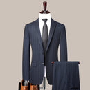 Men's English Style Elegant Casual Senior Simple Business Wedding Gentleman Set Two Pieces