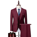 Luxury Men's Suit Business Formal Party Classic Slim Fitting Set