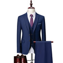 Luxury Men's Suit Business Formal Party Classic Slim Fitting Set