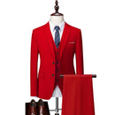 Luxury Men's Suit Business Formal Party Classic Slim Fitting Set