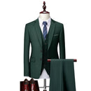 Luxury Men's Suit Business Formal Party Classic Slim Fitting Set