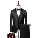 Men's 3-piece Casual Business Slim Fitting Groom's Wedding Dress Formal Banquet Set