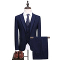Men's Business 3-piece Suit Formal Work Suit Wedding Groom's Tuxedo Slim Fitting Set