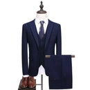 Men's Business 3-piece Suit Formal Work Suit Wedding Groom's Tuxedo Slim Fitting Set