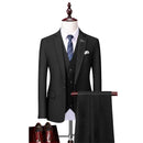 Men's Business Casual Three Piece Slim Fit Wedding Groom Banquet Set