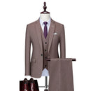 Men's Business Casual Three Piece Slim Fit Wedding Groom Banquet Set