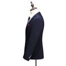 Men's New Slim Fit Elegant Lapel Single Breasted Wedding Men's Banquet Set