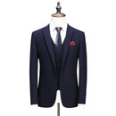 Men's New Slim Fit Elegant Lapel Single Breasted Wedding Men's Banquet Set