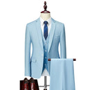 Men's Suit Set 3-piece Wedding Business Elegant Luxury Slim Fit