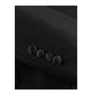 Men's Suit Solid Black Business Fit 3 Piece Set Customized Wedding Groom Dress