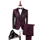 Men's White Wedding Suit Groom's Tuxedo Formal Business Men's Suit Slim Fitting Clothing