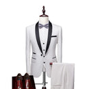 Men's White Wedding Suit Groom's Tuxedo Formal Business Men's Suit Slim Fitting Clothing