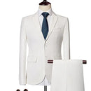 New Men's Set Formal Suit Slim Fit Business Tuxedo 2 Piece Set Groom Wedding Dress Men's Set