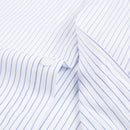 New Summer Business Professional Workwear White Solid Men's Stripe Plus Size Customized Long Sleeve Shirt