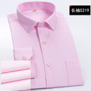 New Summer Business Professional Workwear White Solid Men's Stripe Plus Size Customized Long Sleeve Shirt