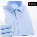 New Summer Business Professional Workwear White Solid Men's Stripe Plus Size Customized Long Sleeve Shirt