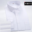 New Summer Business Professional Workwear White Solid Men's Stripe Plus Size Customized Long Sleeve Shirt