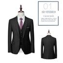 Customized 3-piece Luxury Office Set for Men's Wedding Prom Dress Suit Coat Business Set