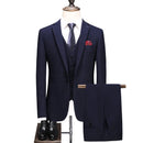 Men's New Slim Fit Elegant Lapel Single Breasted Wedding Men's Banquet Set