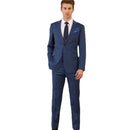 Shenzhen Customized High-quality Wool and Cashmere Business Office Slim-fit Pure Blue Suit Three-piece Suit