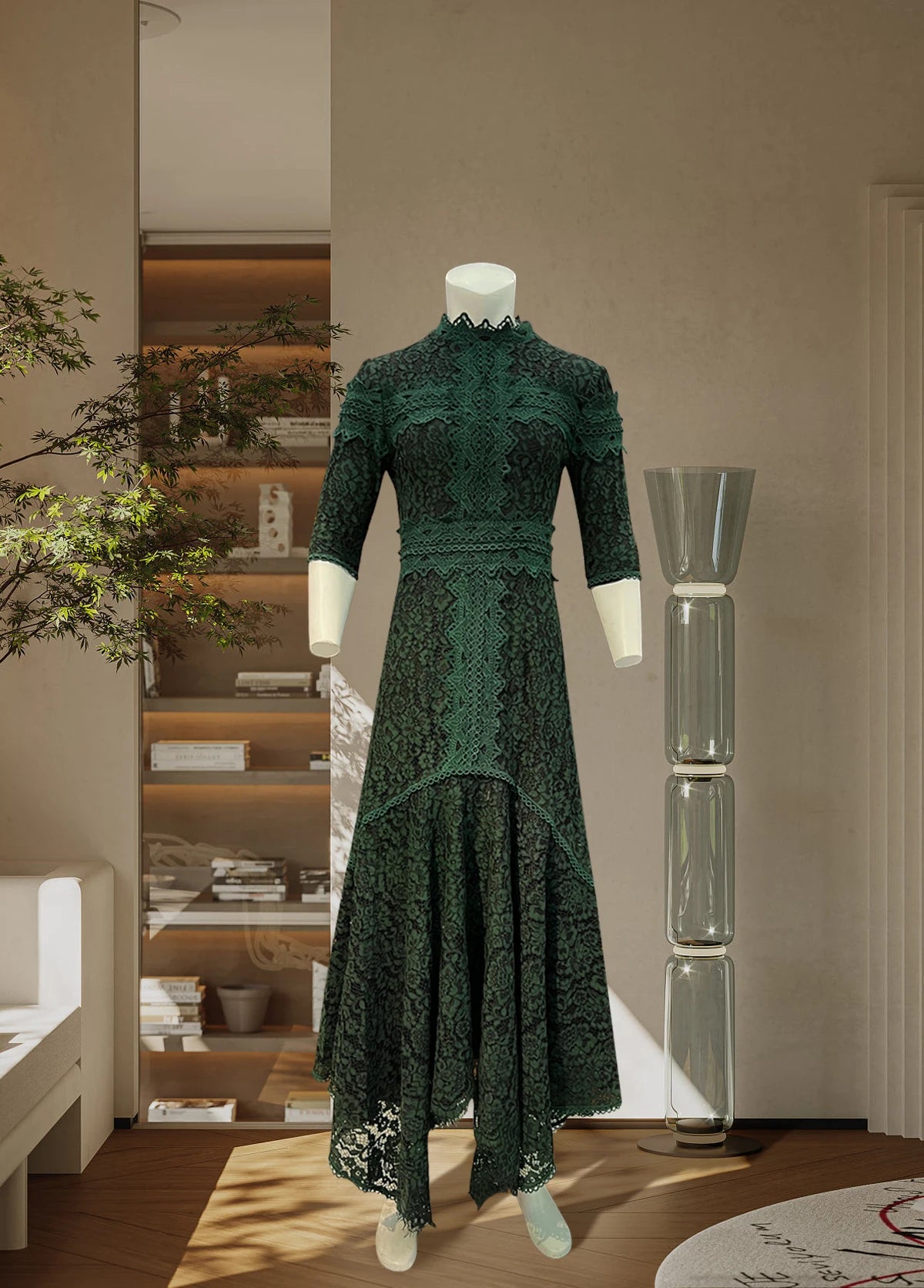 Stunning A-Line Fish Tail Semi-Formal Dress with Elegant Lace and Ank Shenzhen Stephanie Apparel Ltd. Shenzhen Tailor Stunning A-Line Fish Tail Semi-Formal Dress with Elegant Lace and Ank Shenzhen Stephanie Apparel Ltd. Shenzhen Tailor