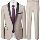 Suit Coat Pants Vest Set Fashionable Men's Casual Business Wedding Dress Evening Dress