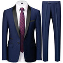 Suit Coat Pants Vest Set Fashionable Men's Casual Business Wedding Dress Evening Dress