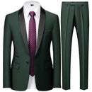 Suit Coat Pants Vest Set Fashionable Men's Casual Business Wedding Dress Evening Dress