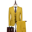 Tailor Shop Customized Wedding Office Suit High Quality 3 Piece Slim Fit Plus Size Men's Banquet Dress Set