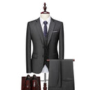 Tailor Shop Customized Wedding Office Suit High Quality 3 Piece Slim Fit Plus Size Men's Banquet Dress Set