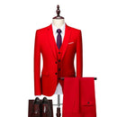 Tailor Shop Customized Wedding Office Suit High Quality 3 Piece Slim Fit Plus Size Men's Banquet Dress Set