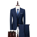 Tailor Shop Customized Wedding Office Suit High Quality 3 Piece Slim Fit Plus Size Men's Banquet Dress Set