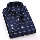 Tailor Shop Custom Make  Men's Casual Shirt Plaid Stripe Long Sleeved Shirt Business Plain 100% Cotton