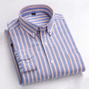 Tailor Shop Custom Make  Men's Casual Shirt Plaid Stripe Long Sleeved Shirt Business Plain 100% Cotton