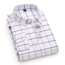 Tailor Shop Custom Make  Men's Casual Shirt Plaid Stripe Long Sleeved Shirt Business Plain 100% Cotton